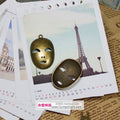 39x25mm Alloy Peking Opera Mask Charm Pendant