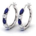 European Fashion Blue Sapphire Copper Ear Cuff Earrings For Women, Direct Jewelry view 1