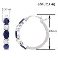 European Fashion Blue Sapphire Copper Ear Cuff Earrings For Women, Direct Jewelry view 4