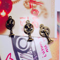 Alloy Fan Charm Pendant 20x12mm