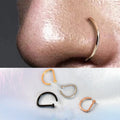 Unisex Sexy D Shape Nose Ring Punk Piercing Jewelry Multi Use Nose Hoop For Men And Women view 2