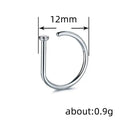 Unisex Sexy D Shape Nose Ring Punk Piercing Jewelry Multi Use Nose Hoop For Men And Women view 4