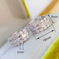 French Light Luxury Zircon Ear Cuff Earrings For Women, Hollow Sparkling Minimalist Design view 4
