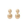 European Vintage Irregular Circle Stud Earrings With Metal Leaf Butterfly Geometric Square Design view 5
