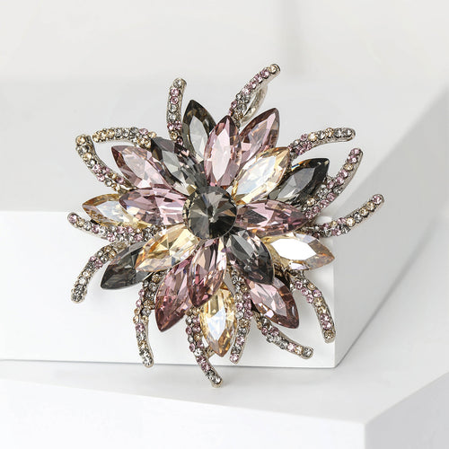 Full Rhinestone Alloy Brooch Pin For Women's Suits And Dresses