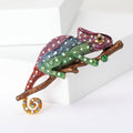 Alloy Rhinestone Large Chameleon Brooch Pin For Suit Decoration view 4
