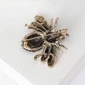 Alloy Rhinestone Bee Brooch Lapel Pin For Suit Decoration view 3
