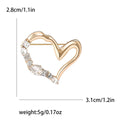 Polished Alloy Heart Brooch Pin For Jackets Shirts And Closure view 6