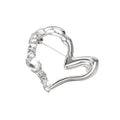 Polished Alloy Heart Brooch Pin For Jackets Shirts And Closure view 5