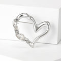 Polished Alloy Heart Brooch Pin For Jackets Shirts And Closure view 4