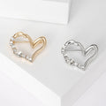 Polished Alloy Heart Brooch Pin For Jackets Shirts And Closure view 1