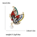 Alloy Rhinestone Hollow Butterfly Brooch Pin For Coats And Suits – Multicolor view 6