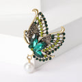 Alloy Rhinestone Hollow Butterfly Brooch Pin For Coats And Suits – Multicolor view 2