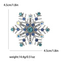 Alloy Rhinestone Snowflake Brooch For Women Blazers And Cardigans view 4