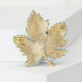Alloy Rhinestone Maple Leaf Brooch For Elegant Coats And Suits view 3