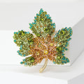 Alloy Rhinestone Maple Leaf Brooch For Elegant Coats And Suits view 4