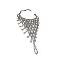 Luxury Alloy Rhinestone Multilayer Tassel Ring Bangle Geometric Hand Chain Jewelry view 5