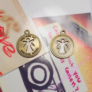 19mm Alloy Angel Charm Pendant for DIY Jewelry