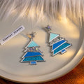 Creative Christmas Tree Star Sequin Acrylic Alloy Dangle Drop Party Statement Earrings view 2