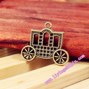 Alloy Pumpkin Carriage Charm Pendant 31x26mm