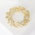 Copper Zircon Olive Branch Wreath Brooch For Dresses And Cheongsam view 3
