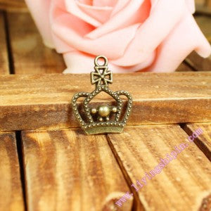 25×20mm Cross Crown Alloy Charm Pendant for DIY Jewelry