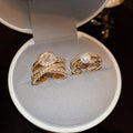 Gold Plated Multilayer Geometric Zircon Ring Design Light Luxury Bracelet For Women view 4