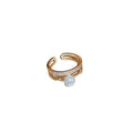 Gold Plated Multilayer Geometric Zircon Ring Design Light Luxury Bracelet For Women view 5