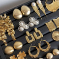 Vintage Iron Round Flower Tassel Drop Earrings, European Style Metal Stud Earrings for Women view 3