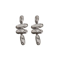 Vintage Iron Round Flower Tassel Drop Earrings, European Style Metal Stud Earrings for Women view 5