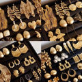 Vintage Iron Round Flower Tassel Drop Earrings, European Style Metal Stud Earrings for Women view 1
