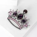 Alloy Rhinestone Crown Brooch Pin For Suits Coats And Scarves view 4
