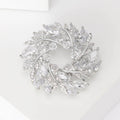 Alloy Zircon Wheat Wreath Brooch For Elegant Women's Suit Lapel view 4