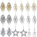 Hollow Leaf Multi Layer Star Long Tassel Drop Earrings For Women Creative Statement Jewelry view 1