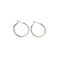 Minimalist Metal Geometric Round Hoop Earrings With Silver Posts For Women view 5