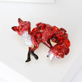 Alloy Enamel Fox Brooch Pin For Elegant Lapel Decoration view 5