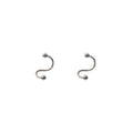 Minimalist Stainless Steel Heart Star Spiral Hoop Cartilage Studs For Women Geometric Wrap Earrings view 5