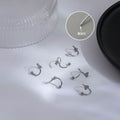 Minimalist Stainless Steel Heart Star Spiral Hoop Cartilage Studs For Women Geometric Wrap Earrings view 2