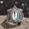 Hot Selling Fashion Marquise Women's Ring With Faux Moonstone Nepal Style Vintage Jewelry view 2