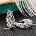 Vintage Carved Hollow Vine Hoop Earrings European Statement Banquet Wedding Ear Cuff Jewelry view 5