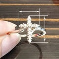 European American Zircon Inlaid Geometric Circle Ring Creative Engagement Wedding Jewelry view 5