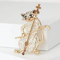 Alloy Enamel Cello Cat Brooch Cute Clothing Lapel Pin view 4