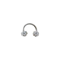 Luxury Full Rhinestone C Shape Spiral Ear Cuff Studs Minimalist Alloy U Hoop Cartilage Earrings view 5
