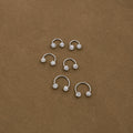 Luxury Full Rhinestone C Shape Spiral Ear Cuff Studs Minimalist Alloy U Hoop Cartilage Earrings view 3