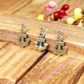 Mini Double Sided Anchor Alloy Charm in 3 Metal Finishes view 2