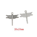 Antique Silver Zinc Alloy Dragonfly Charm Pendant No.456181 for DIY Necklace Bracelet Jewelry Making view 1