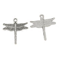 Antique Silver Zinc Alloy Dragonfly Charm Pendant No.456181 for DIY Necklace Bracelet Jewelry Making view 2