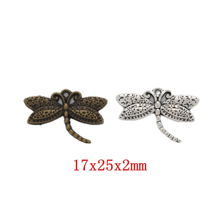 Zinc Alloy Dragonfly Charm Pendant No.000443 for DIY Necklace Bracelet Jewelry Making