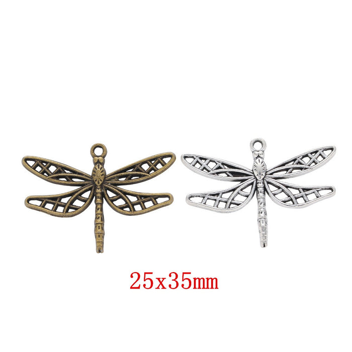 Zinc Alloy Dragonfly Charm Pendant No.697116 for DIY Necklace Bracelet Jewelry Making