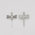 Antique Silver Zinc Alloy Dragonfly Charm Pendant No.900352 for DIY Necklace Bracelet Jewelry Making view 1